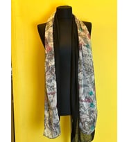 ÇİFT RENKLİ TASARIM ETNİK OTANTİK FULAR ŞAL 120X35 CM