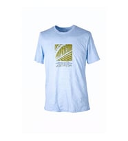 Trender 26Y595000010 Açık Mavi Erkek T-Shirt Yaprak O Yaka Baskılı