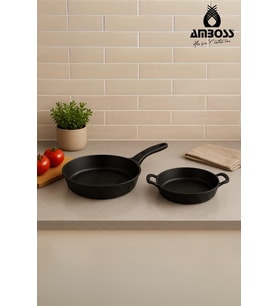 Çift Parça Tava ve Sahan Seti, 26 cm ve 20 cm, dayanıklı ve şık tasarım