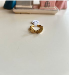 İpekish “Gökyüzünün Zarafeti” Gold Renk, 2 Melek Kanatlı, 19 Numara - Paslanmaz Çelik Yüzük (Gold 2)