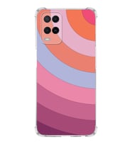 PrintiFy Oppo A54 Uyumlu Köşe Korumalı Renk Cümbüşü F Tasarımlı Şeffaf Silikon Kılıf