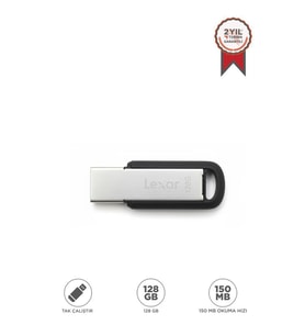 Lexar Metal USB 3.2 Gen1 Flash Bellek 150 MB/s – 128 GB M400 (Siyah)