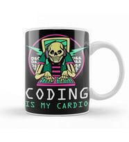 Coding Is My Cardio Funny Coding Gift Kupa Bardak Porselen