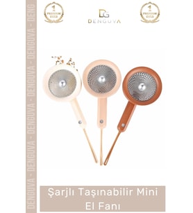 #ElFanı Şarjlı USB Girişli 3 Kademeli Hız Ayarlı Güçlü Motorlu Sessiz Taşınabilir Mini El Fanı