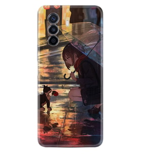 Huawei Nova Y70 Y90 Nova 9 SE  Kılıf Desemli Silikon Kız ve Kedi 1762