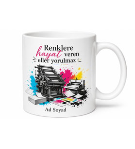 Matbaacıya Hediye CMYK Renkler Baskı Makinesi Kağıt Kesim Makinesi Kupa Bardak