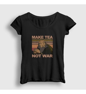 Presmono Kadın Siyah Iroh Make Tea Anime Avatar The Last Airbender T-Shirt 262448tt