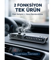 Mey İthalat® LED Ekranlı Nemlendirici Araç Park İletişim Numarası Gösterici Yeni Nesil