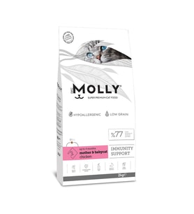 Molly Anne & Yavru Kedi Maması Tavuklu 2 Kg (Beyaz)