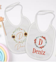 BK Kids Kişiye Özel Harfli İsimli 2’li Beyaz Mama Önlüğü-2