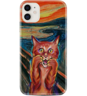 Apple iPhone 11 12 13 Mini Kılıf Desemli Silikon Tablo Cat 1788