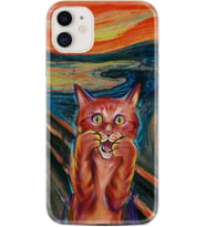 Apple iPhone 11 12 13 Mini Kılıf Desemli Silikon Tablo Cat 1788