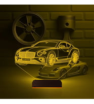 Luvivia Araba Bentley Kişiye Özel 3D Lamba - Masa Gece Lambası