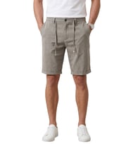 DeepSea Vizon Slim Fit Likralı Çizgi Dokulu Beli Lastikli İpli Erkek Şort Kapri 2601743