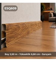 Esquero Kablo Kanallı PVC Süpürgelik 250 cm, Açılabilir Kapaklı, Sarıçam, ESQ609
