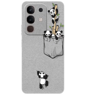 Vivo Y29 (V2434) Uyumlu Kılıf Desenli Baskılı Silikon Pandalar 1798