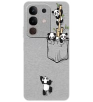 Vivo Y29 (V2434) Uyumlu Kılıf Desenli Baskılı Silikon Pandalar 1798