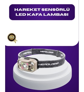 Wave Sensörlü Led Kafa Lambası Şarjlı Ayarlanabilir Işık - Lisinya