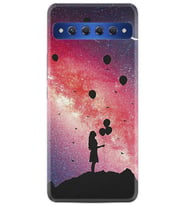 TCL 10 Plus Kılıf Desenli Silikon Flowers Cat 2