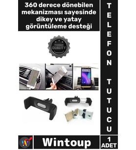 #TelefonTutucu Havalandırma Izgarası Uyumlu 360 Döner Araç Klimasına Takılan Kıskaçlı Telefon Tutucu