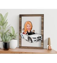 BK Gift Kişiye Özel Kadın Patron Karikatürlü 3D Ahşap Tablo, Sevgiliye Hediye, Arkadaşa Hediye, Yıl Dönümü Hediyesi, Doğum Günü Hediyesi-3
