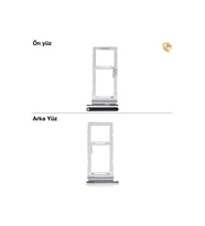Samsung Galaxy A71 5G Sim İç Yuvası Çiftli ile Uyumlu Siyah Çiftli sim yuvası ikili sim tepsisi çiftli sim aparatı dual sim çekmecesi