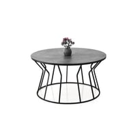 Kum Saati Metal Orta Sehpa 80x43cm (Gri)