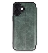 Newface Apple iPhone 16 Plus Kılıf Flip Cover - Koyu Yeşil