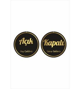 Açık & Kapalı Kapı Levhası Hoşgeldiniz
