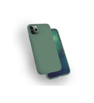 Apple iPhone 11 Pro Uyumlu Kılıf Zore Silk Silikon (Koyu Yeşil)