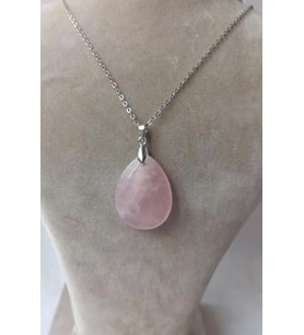 Pembe Kuvars Kolye 467-3