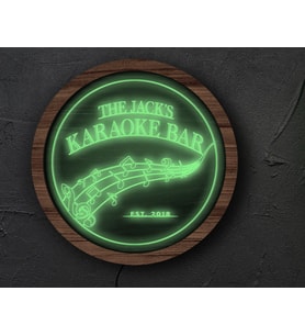 BK Gift Kişiye Özel Led Işıklı Yuvarlak Bar Tabelası, Işıklı Tabela, Bar Dekorasyonu, Duvar Dekoru, Home Bar Tabela-21