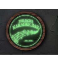 BK Gift Kişiye Özel Led Işıklı Yuvarlak Bar Tabelası, Işıklı Tabela, Bar Dekorasyonu, Duvar Dekoru, Home Bar Tabela-21