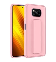 Xiaomi Poco X3 Kılıf Zore Qstand Katlanabilir Standlı Kılıf (Pembe)