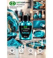 GATO Kaplama Solvent Bazlı Transparan Sıvı Pigment Boya 100 ml Turkuaz Renk Renklendirici