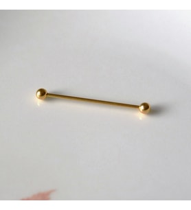 Cerrahi Çelik Industrial Piercing Köprü Piercing Gold Renk