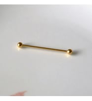 Cerrahi Çelik Industrial Piercing Köprü Piercing Gold Renk (Çok Renkli)