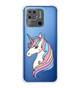 Redmi 10c Uyumlu Kamera korumalı Kapak Unicorn Tasarımlı  Şeffaf Kılıf