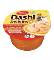 INABA Dashi Delights Tavuk, Ton Balığı & Somon Balıklı Kedi Çorbası 70 Gr