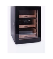 Parmida Humidor / Üç Katlı Puro Saklama Kutusu - Siyah 0119 (Karamel)
