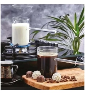 BOROSİLİKAT CAM CEZVE 400ML