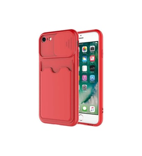 Apple iPhone SE 2020 Uyumlu Kılıf Zore Kartix Kapak (Lila)