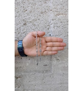 Rd Ekoavm 7*10 mm Zaza Tesbih Akrilik Yapım Beyaz (Sarı)