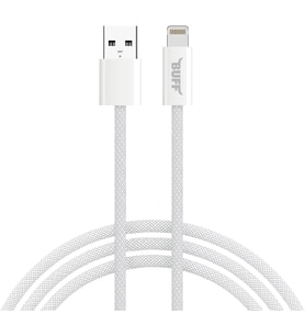 Buff, BL74 Örgülü 3A .2M Data ve Şarj Kablosu, Bükülmeye Dayanıklı, Hızlı Şarj, USB Lightning, Beyaz