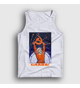 Presmono Unisex Beyaz Slava CCCP Sovyetler Birliği Atlet 267683tt