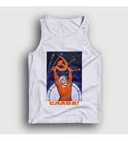 Presmono Unisex Beyaz Slava CCCP Sovyetler Birliği Atlet 267683tt
