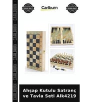 Özel Üretim Oyun Hediye Kutu Ahşap Kutulu Satranç ve Tavla Seti Alk4219