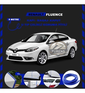 Renault Fluence Oto Araç Kapı Koruma Fitili 5metre Parlak Mavi Renk