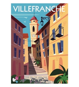 Villefranche Sur Mer Afiş Tablo Ahşap Poster Dekoratif