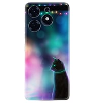 Tecno Spark 10 Pro Kılıf Silikon Desen Özel Seri Window Cat 1787